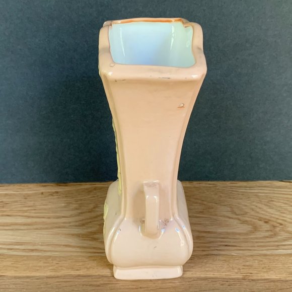 VTG Vase Cameo -like Handles Woman Ceramic Soft Pink - Picture 3 of 12